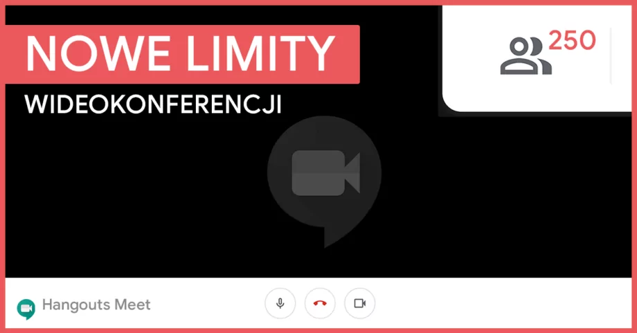 Google zwiększa limity liczby uczestników rozmów Hangouts Meet 
