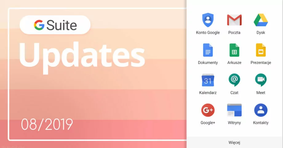 Nowości w G Suite 08/2019