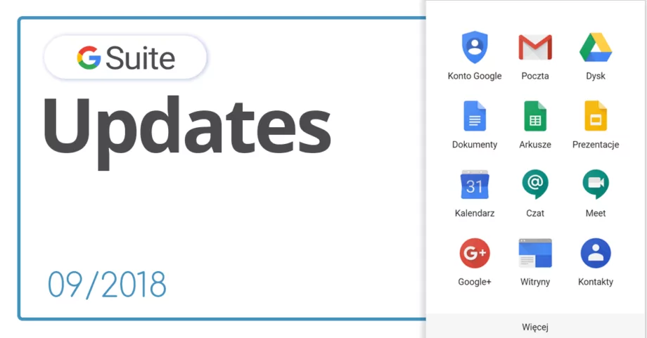 Nowości w G Suite 09/2018
