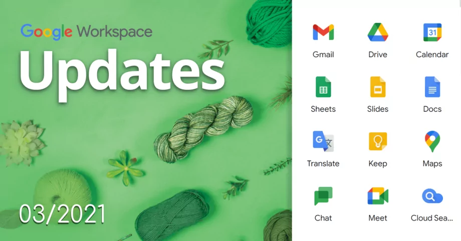 Nowości w Google Workspace z marca 2021
