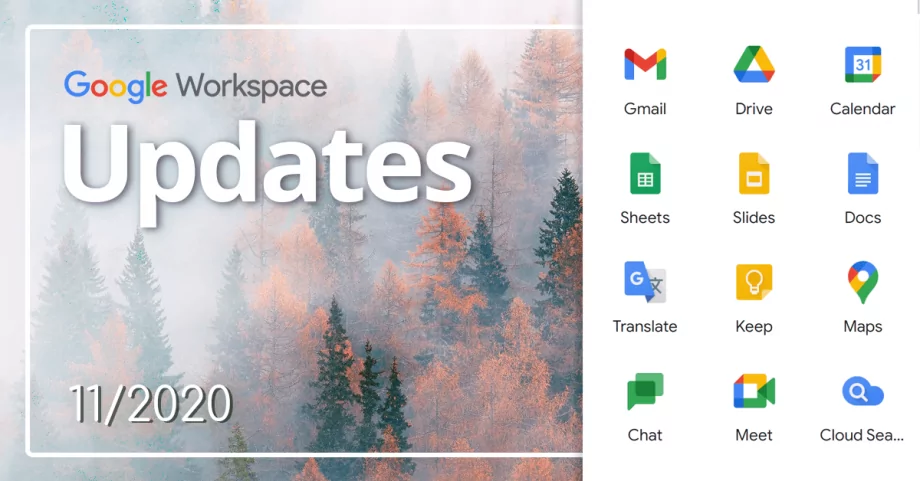 Nowości w Google Workspace z listopada 2020