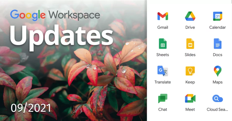 What’s new in Google Workspace for September 2021